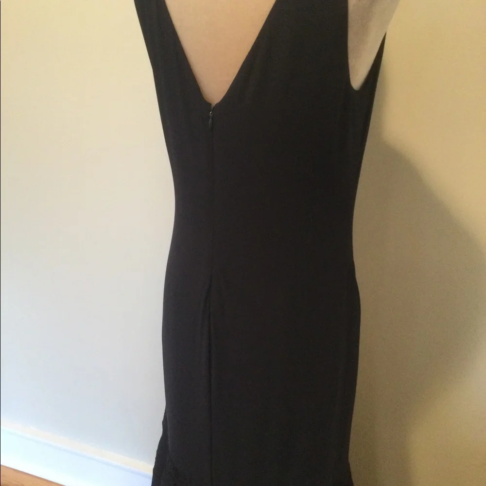 Ralph Lauren Navy Lace-Panel Jersey Gown Size 12 - Picture 8 of 13